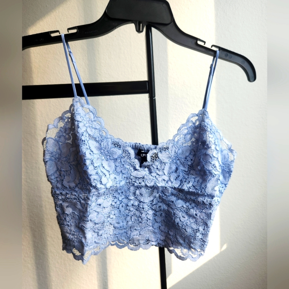 Lace Bralette in Light Blue